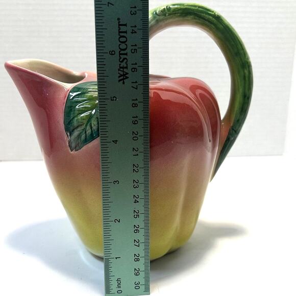Lord and Taylor Ceramic Apple Pitcher Made in Italy #9416 - Picture 9 of 10